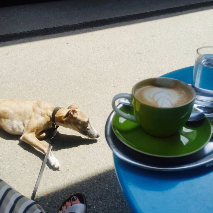 Mein Kaffee vor der Palette